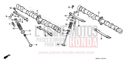 ARBRE A CAMES CB750F2N de 1992